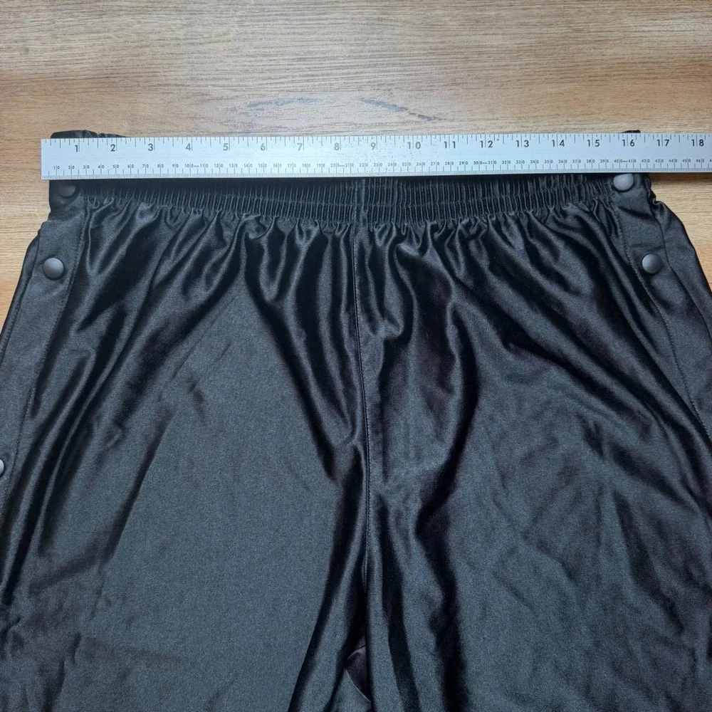 Vintage 90s Nike Tear Away Track Pants Mens XXL Shiny Black Snap Button Dazzle